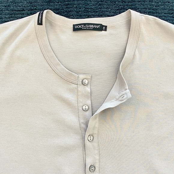 Mens Dolce Gabbana Henley Shirt Size 56 
